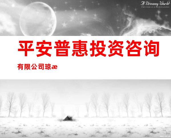 平安普惠投资咨询有限公司琼海金海路分公司
